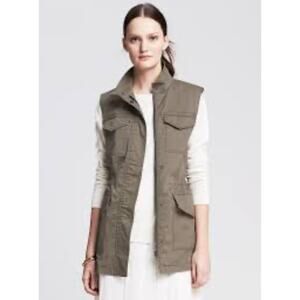 Banana Republic Twill Military Vest, Medium